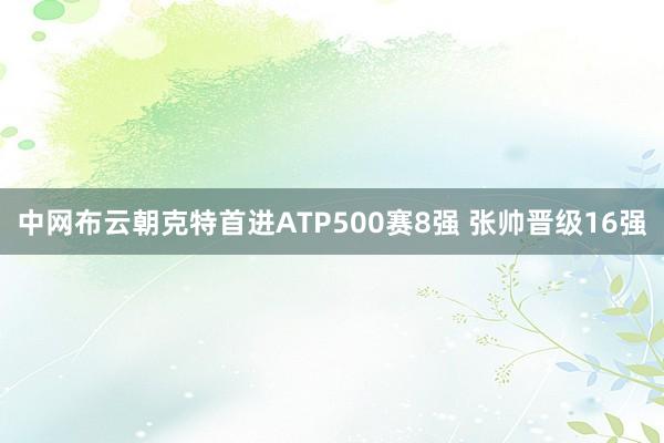 中网布云朝克特首进ATP500赛8强 张帅晋级16强