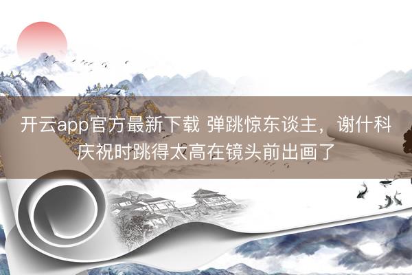 开云app官方最新下载 弹跳惊东谈主，谢什科庆祝时跳得太高在镜头前出画了